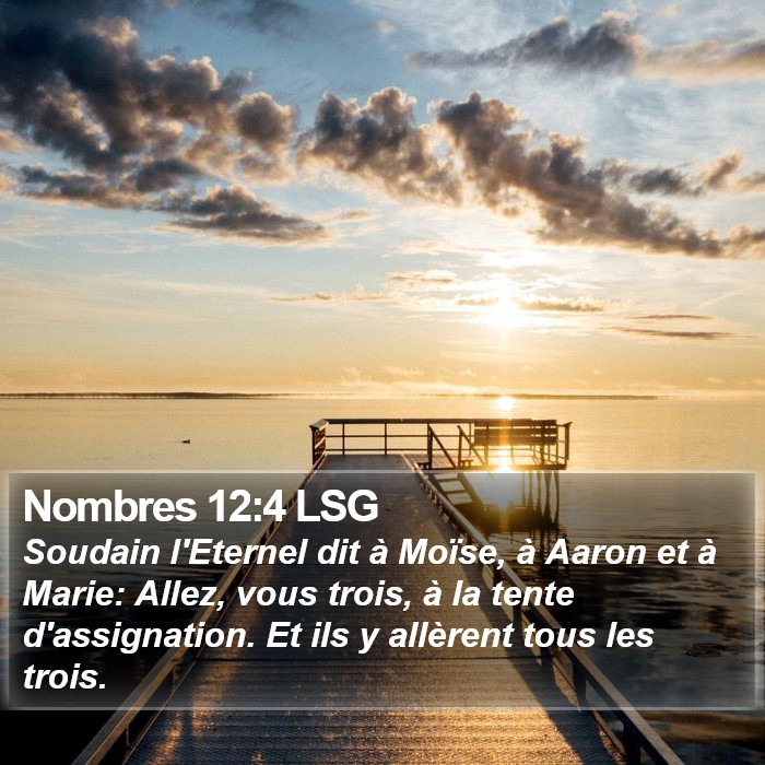 Nombres 12:4 LSG Bible Study
