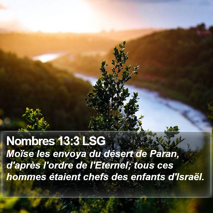 Nombres 13:3 LSG Bible Study