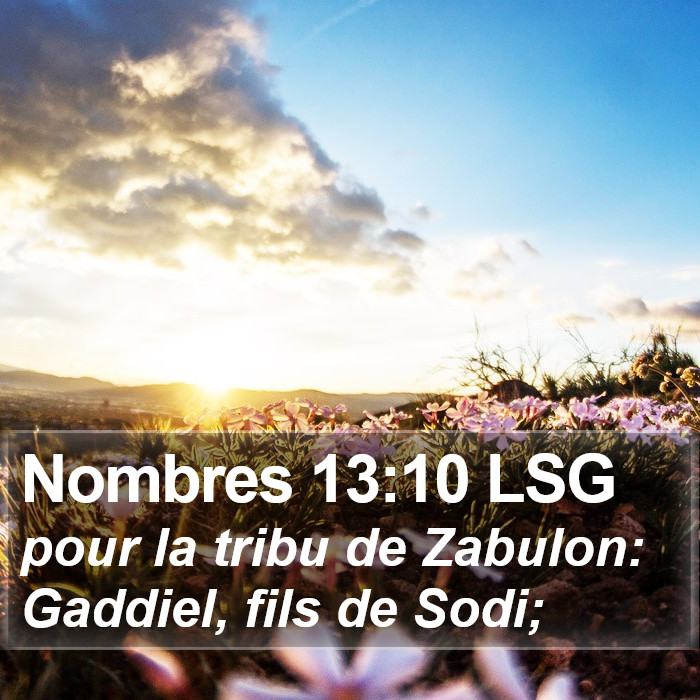 Nombres 13:10 LSG Bible Study