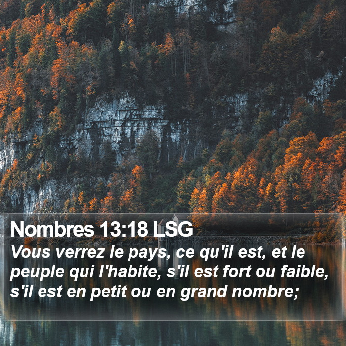 Nombres 13:18 LSG Bible Study