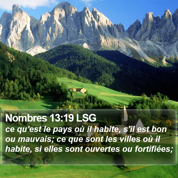 Nombres 13:19 LSG Bible Study