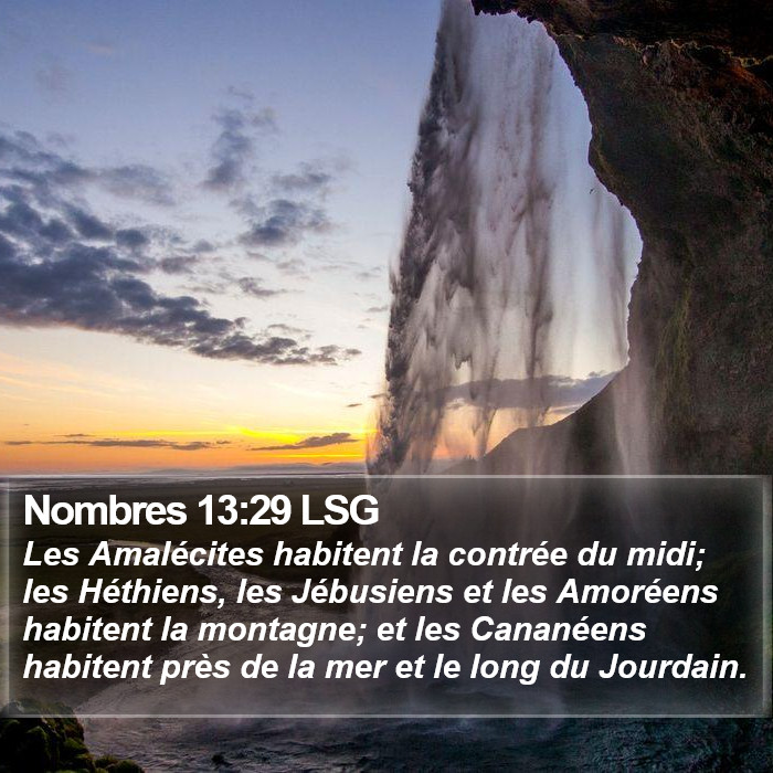 Nombres 13:29 LSG Bible Study