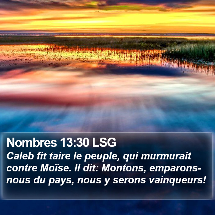 Nombres 13:30 LSG Bible Study