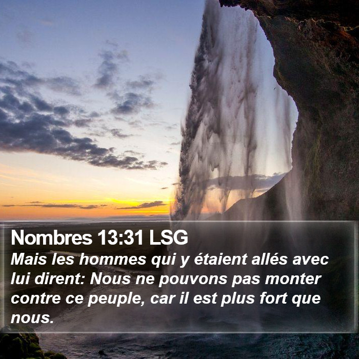 Nombres 13:31 LSG Bible Study