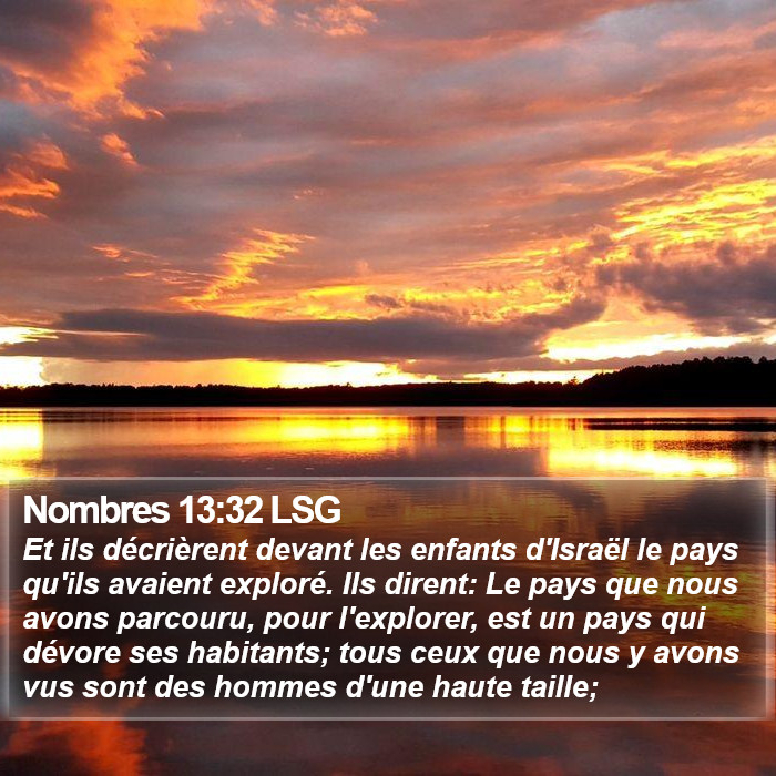 Nombres 13:32 LSG Bible Study