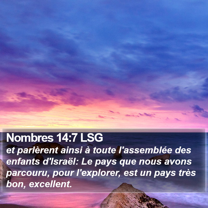 Nombres 14:7 LSG Bible Study