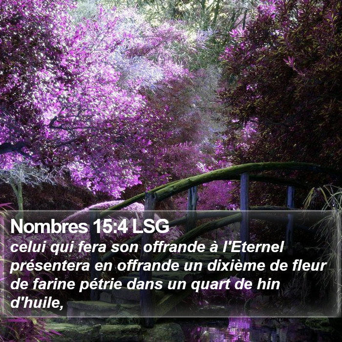 Nombres 15:4 LSG Bible Study