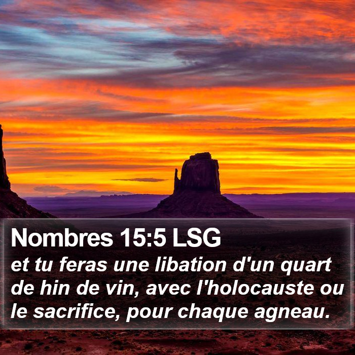 Nombres 15:5 LSG Bible Study
