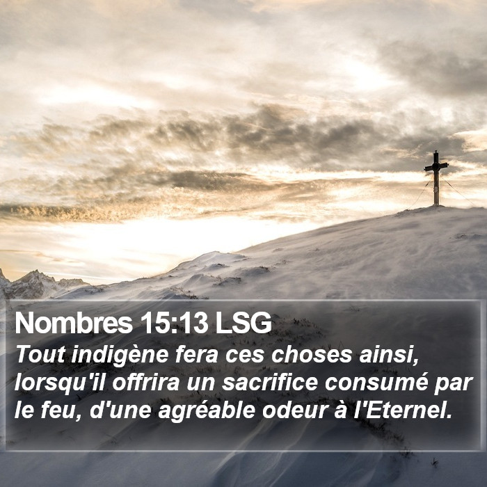 Nombres 15:13 LSG Bible Study