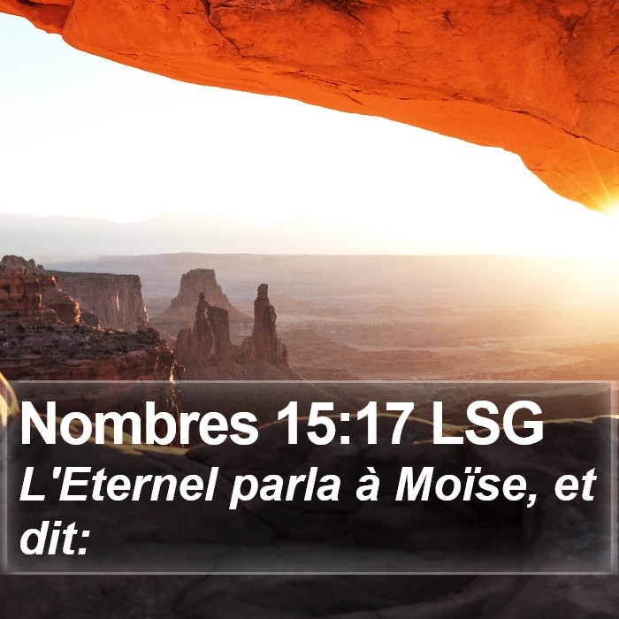 Nombres 15:17 LSG Bible Study