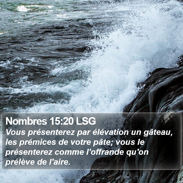 Nombres 15:20 LSG Bible Study