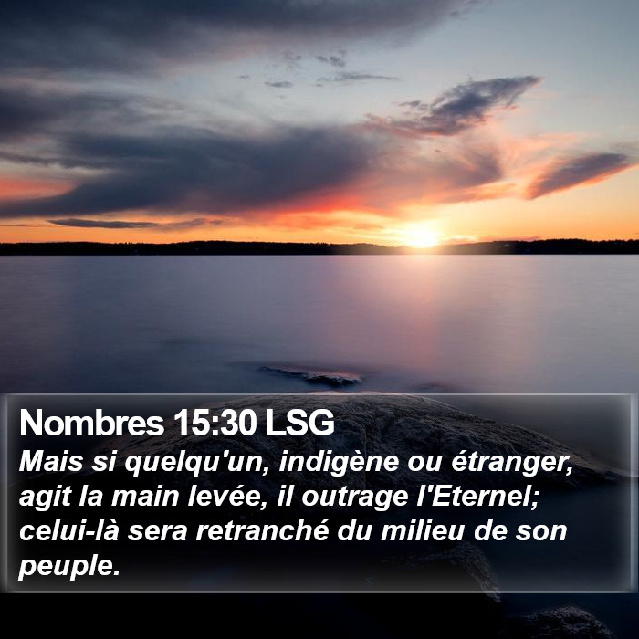 Nombres 15:30 LSG Bible Study