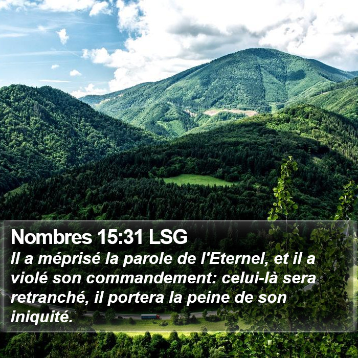 Nombres 15:31 LSG Bible Study