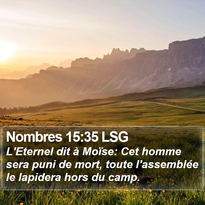 Nombres 15:35 LSG Bible Study
