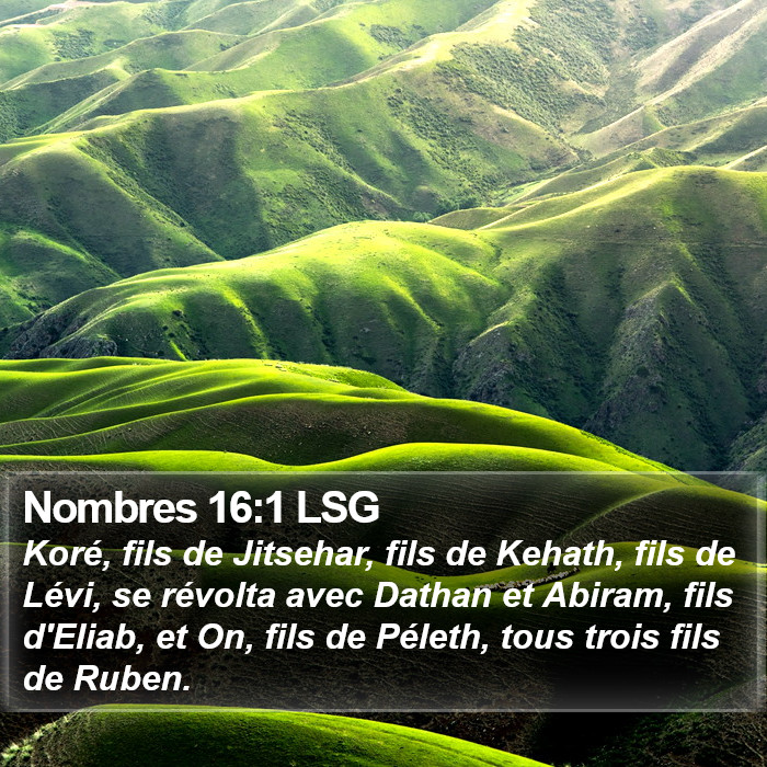 Nombres 16:1 LSG Bible Study