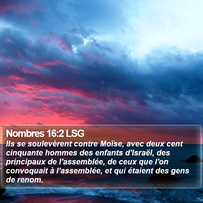 Nombres 16:2 LSG Bible Study