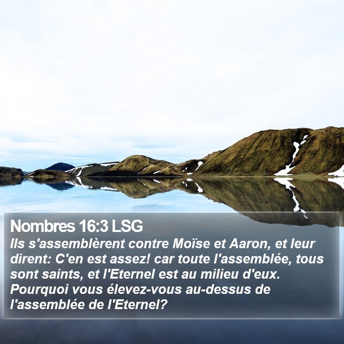 Nombres 16:3 LSG Bible Study