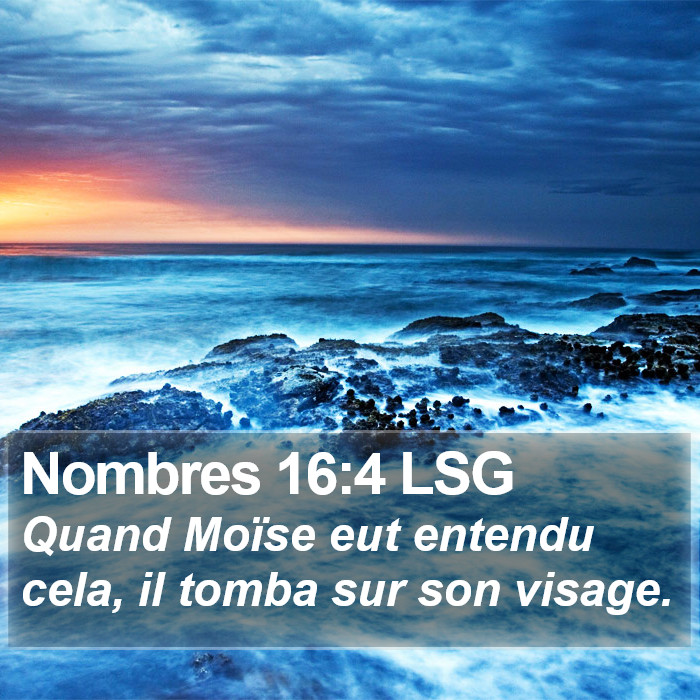 Nombres 16:4 LSG Bible Study