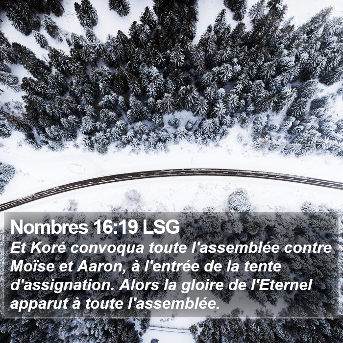 Nombres 16:19 LSG Bible Study