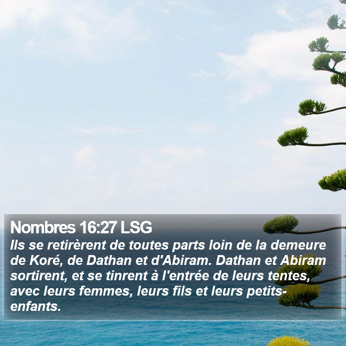 Nombres 16:27 LSG Bible Study