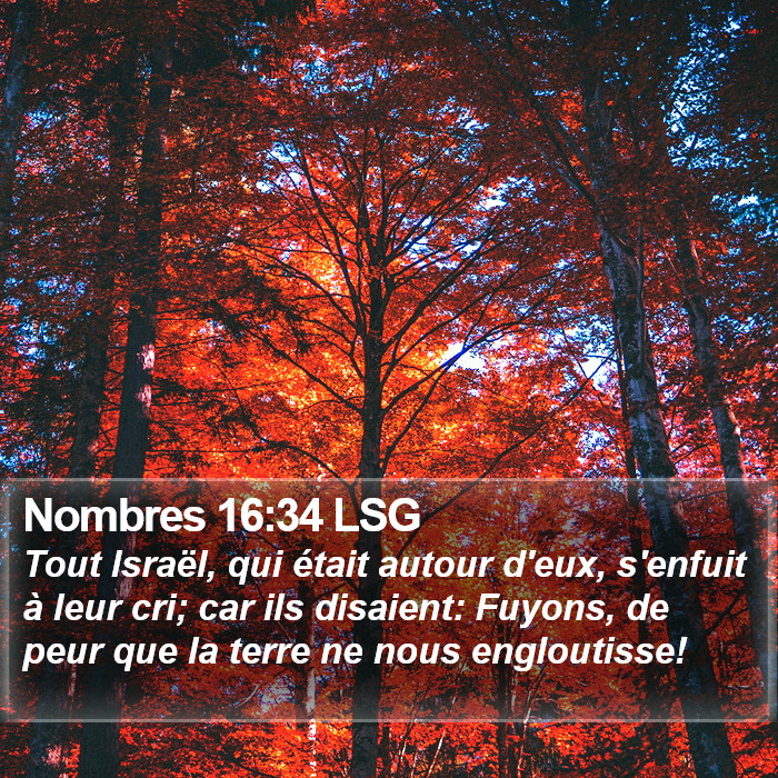 Nombres 16:34 LSG Bible Study