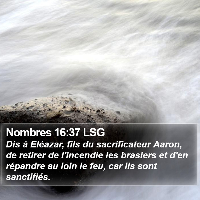 Nombres 16:37 LSG Bible Study
