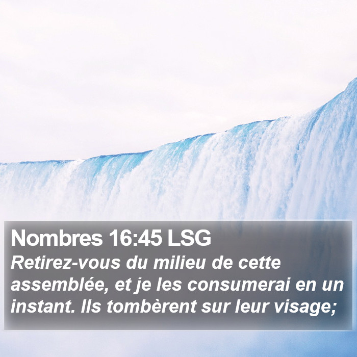 Nombres 16:45 LSG Bible Study