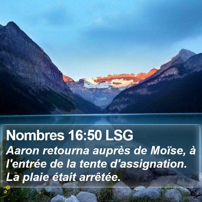 Nombres 16:50 LSG Bible Study