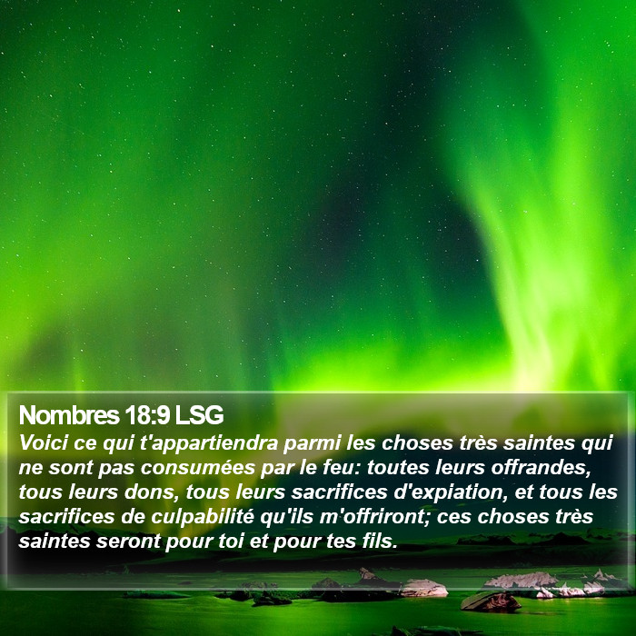 Nombres 18:9 LSG Bible Study