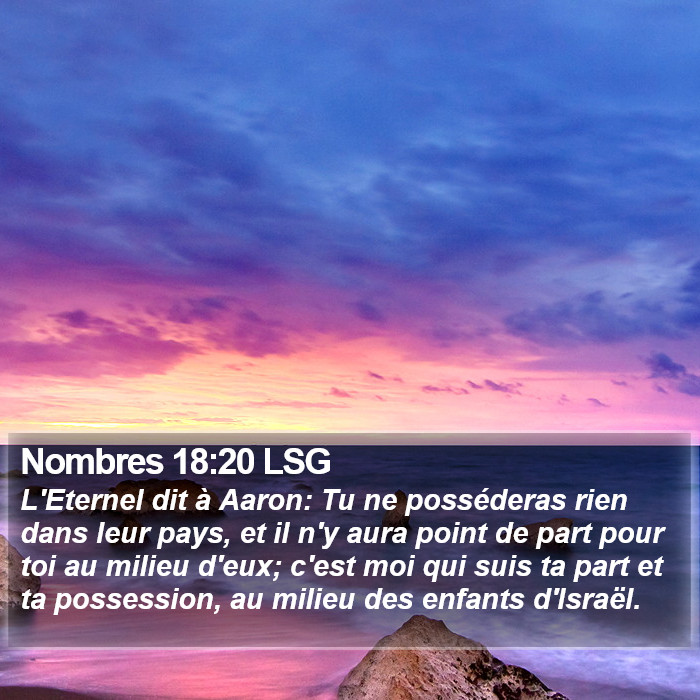 Nombres 18:20 LSG Bible Study