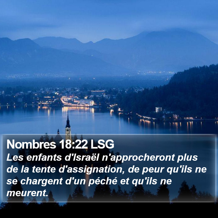 Nombres 18:22 LSG Bible Study