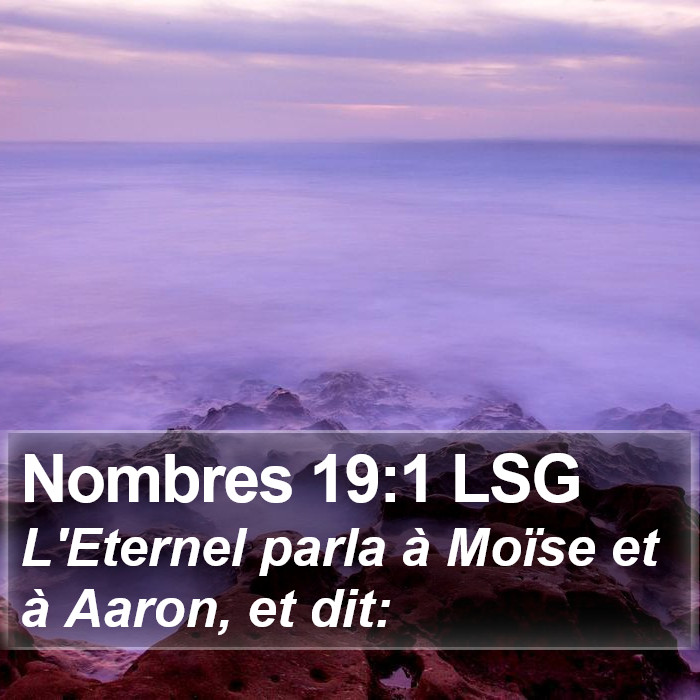 Nombres 19:1 LSG Bible Study