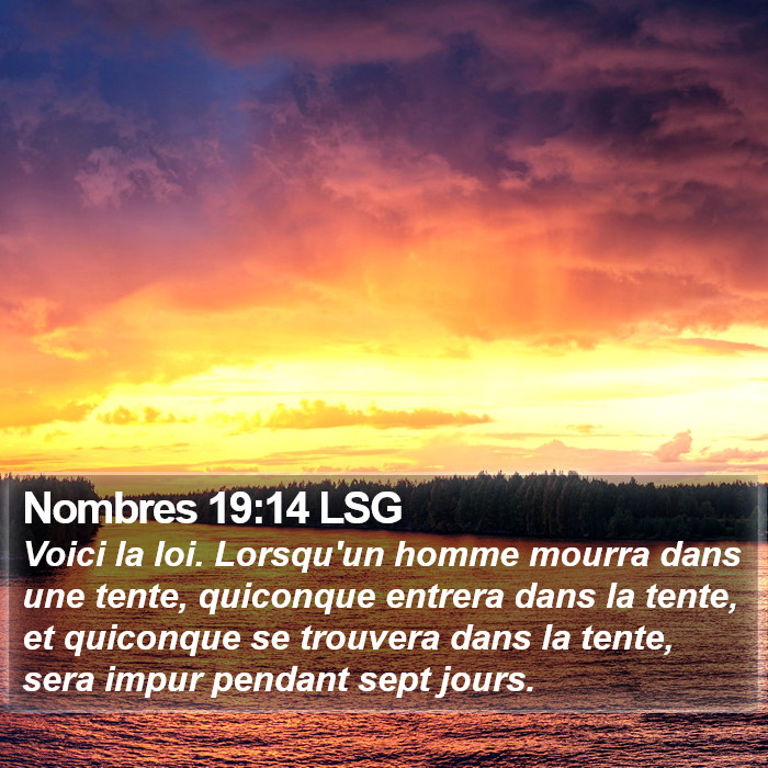 Nombres 19:14 LSG Bible Study