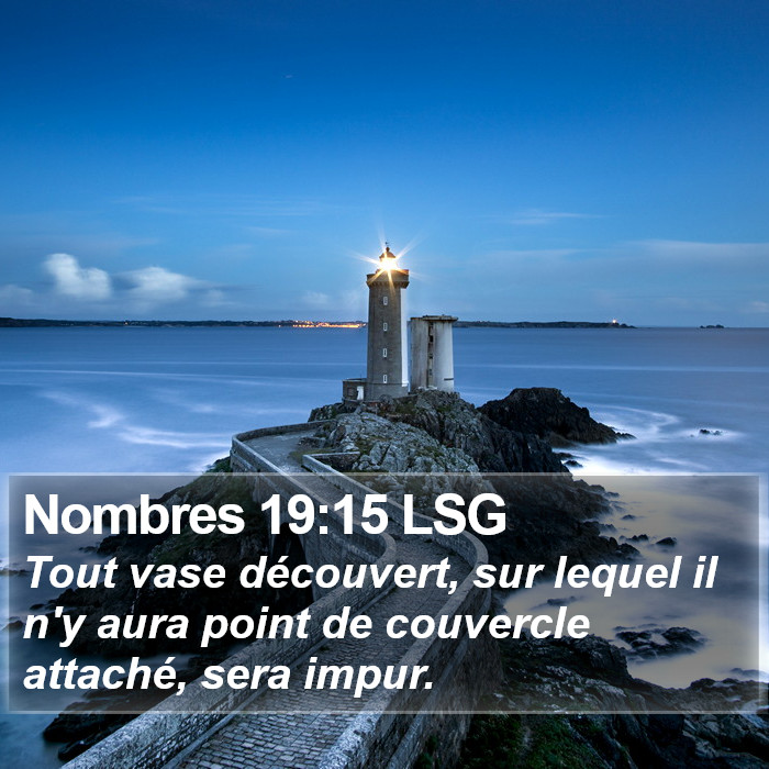 Nombres 19:15 LSG Bible Study