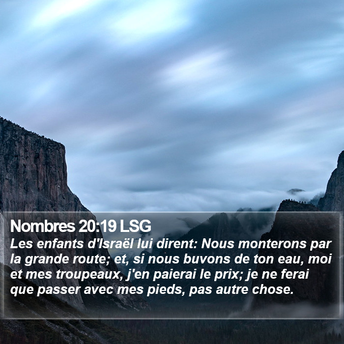 Nombres 20:19 LSG Bible Study