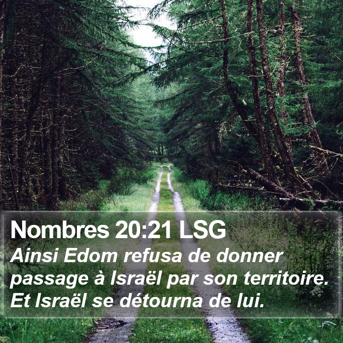 Nombres 20:21 LSG Bible Study