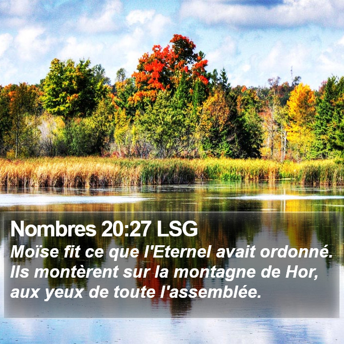 Nombres 20:27 LSG Bible Study