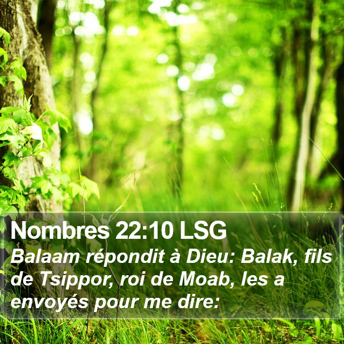 Nombres 22:10 LSG Bible Study