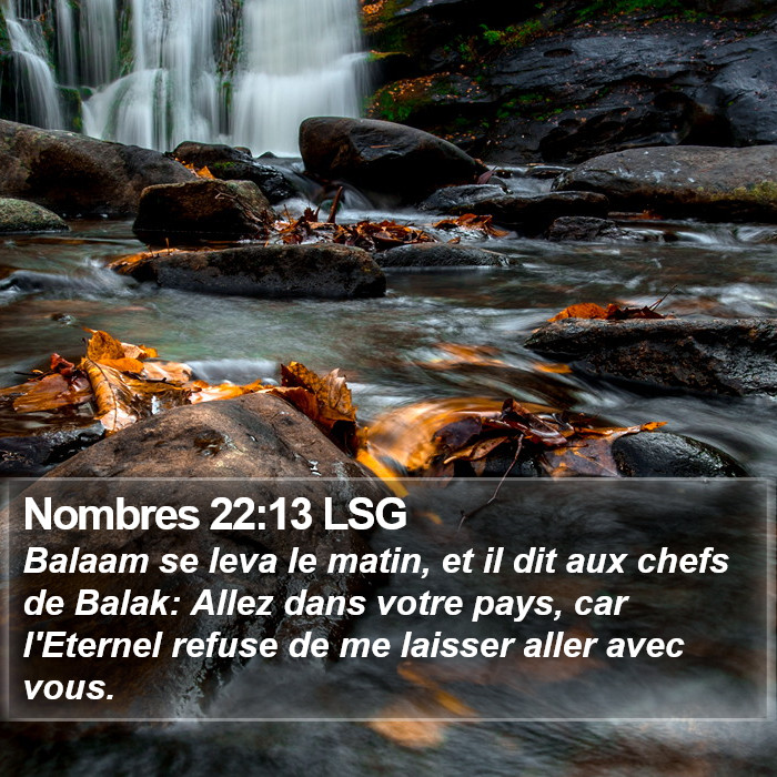Nombres 22:13 LSG Bible Study