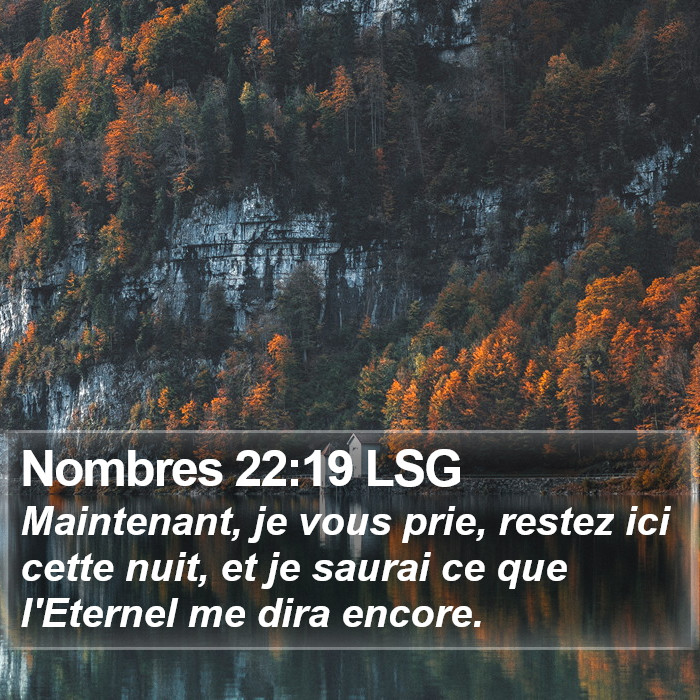 Nombres 22:19 LSG Bible Study