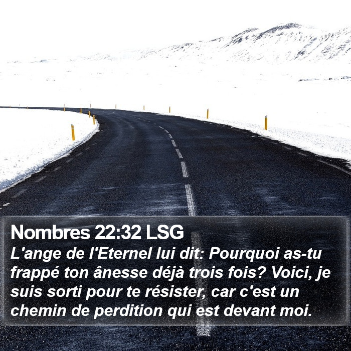 Nombres 22:32 LSG Bible Study