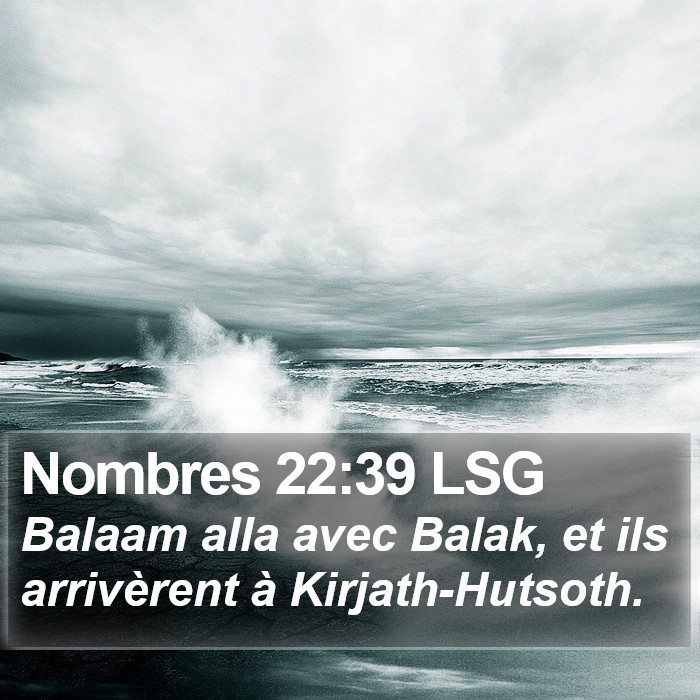 Nombres 22:39 LSG Bible Study