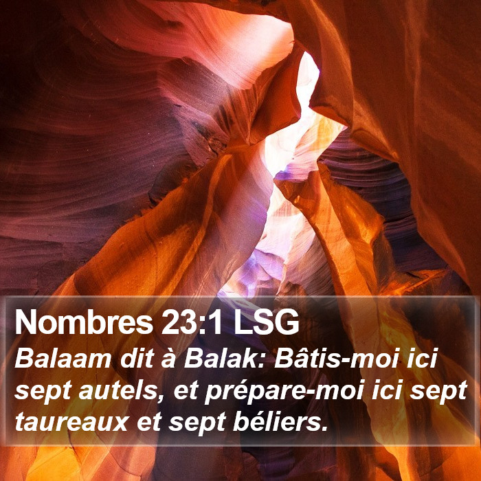 Nombres 23:1 LSG Bible Study