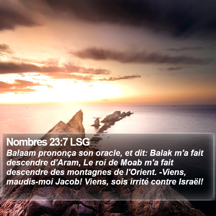 Nombres 23:7 LSG Bible Study