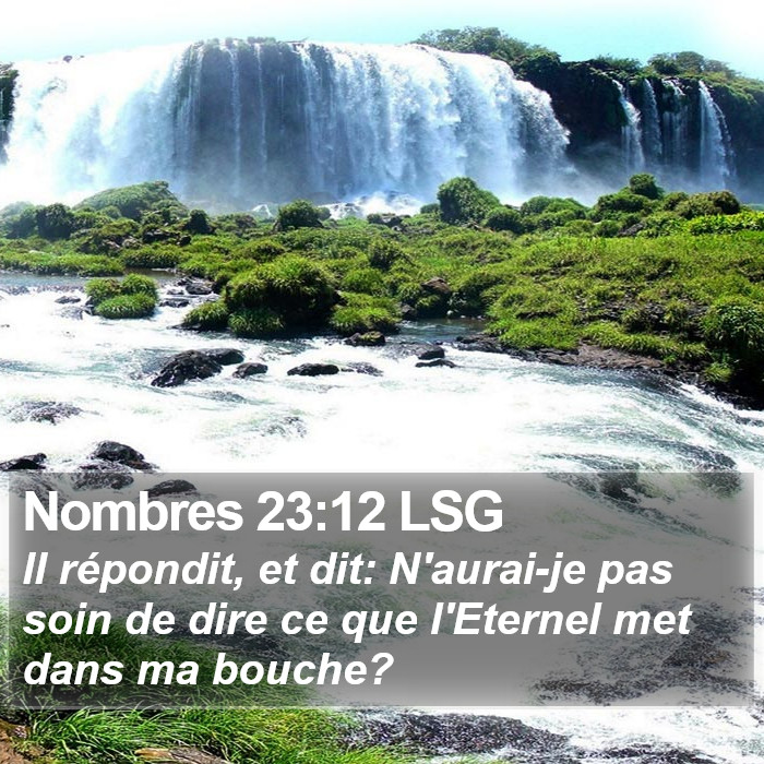 Nombres 23:12 LSG Bible Study