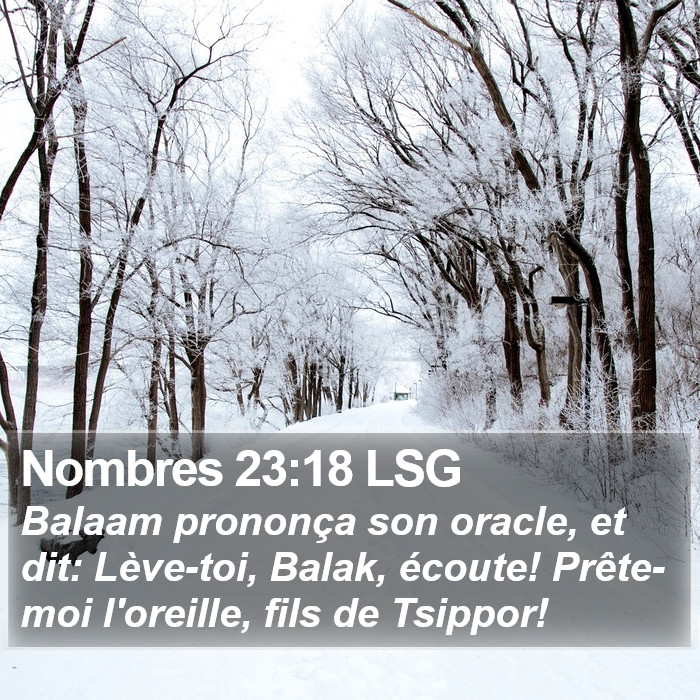Nombres 23:18 LSG Bible Study