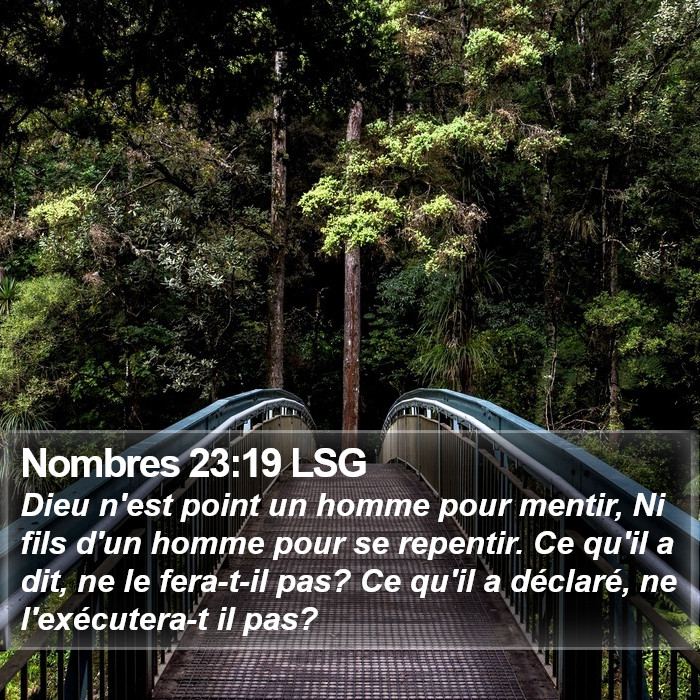 Nombres 23:19 LSG Bible Study
