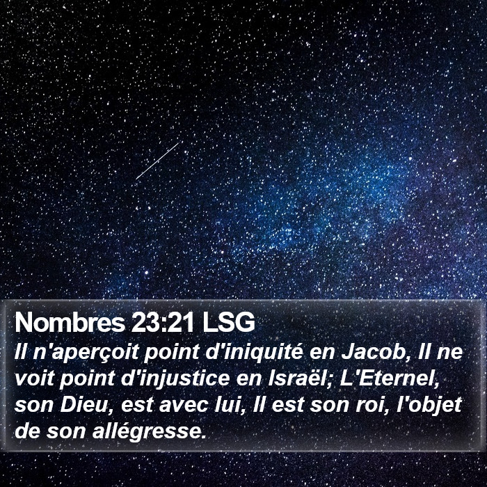 Nombres 23:21 LSG Bible Study