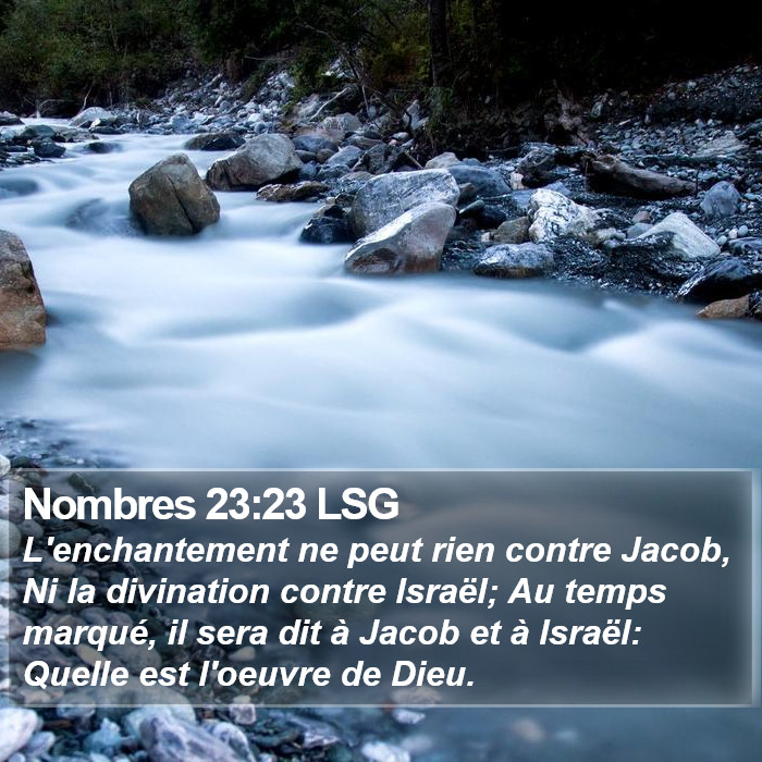 Nombres 23:23 LSG Bible Study