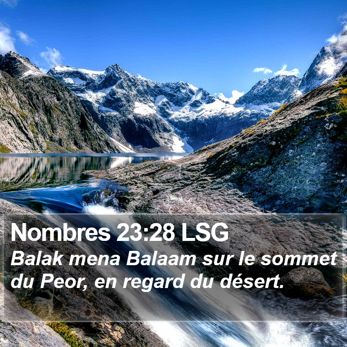 Nombres 23:28 LSG Bible Study